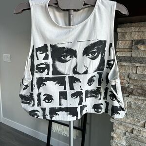 Graphic Black and White Women's Tank Top
